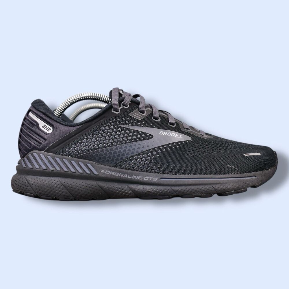Brooks Adrenaline Gts 22 Mens 9.5 Running Black Sneaker Tennis Shoes